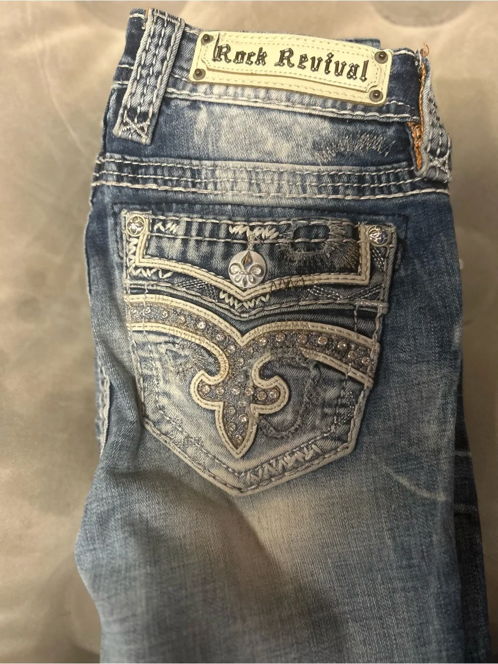 Rock Revival Women's Faded Light Blue Stretch Skinny Jeans